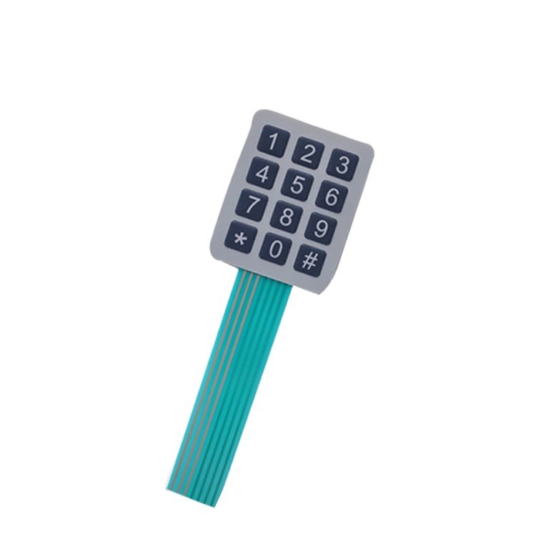 custom made silk printing membrane switch keyboard fanuc keypad membrane