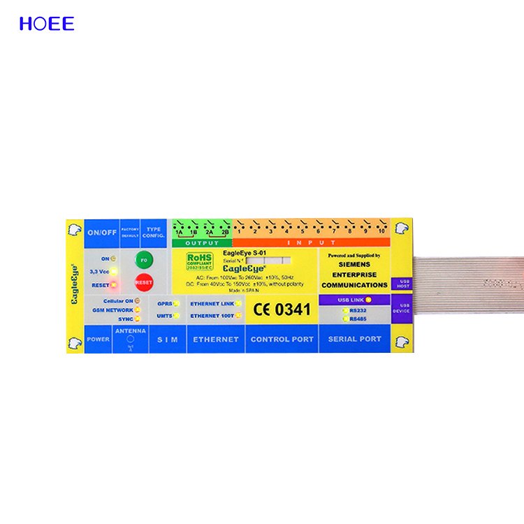 custom made silk printing membrane switch keyboard fanuc keypad membrane