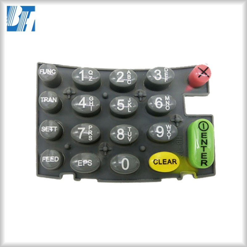 Customize Epoxy Dripping POS Silicone Rubber Membrane Keypad Oem Odm ip68 Waterproof Touch Keypad Rubber