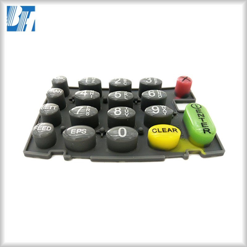 Customize Epoxy Dripping POS Silicone Rubber Membrane Keypad Oem Odm ip68 Waterproof Touch Keypad Rubber