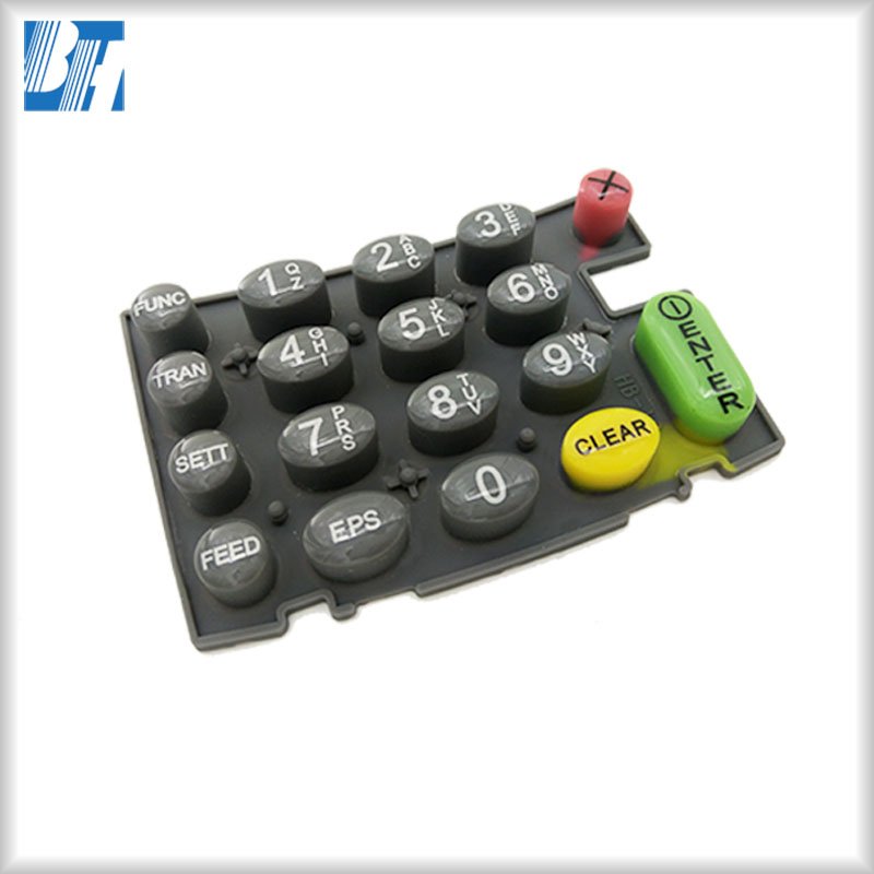 Customize Epoxy Dripping POS Silicone Rubber Membrane Keypad Oem Odm ip68 Waterproof Touch Keypad Rubber