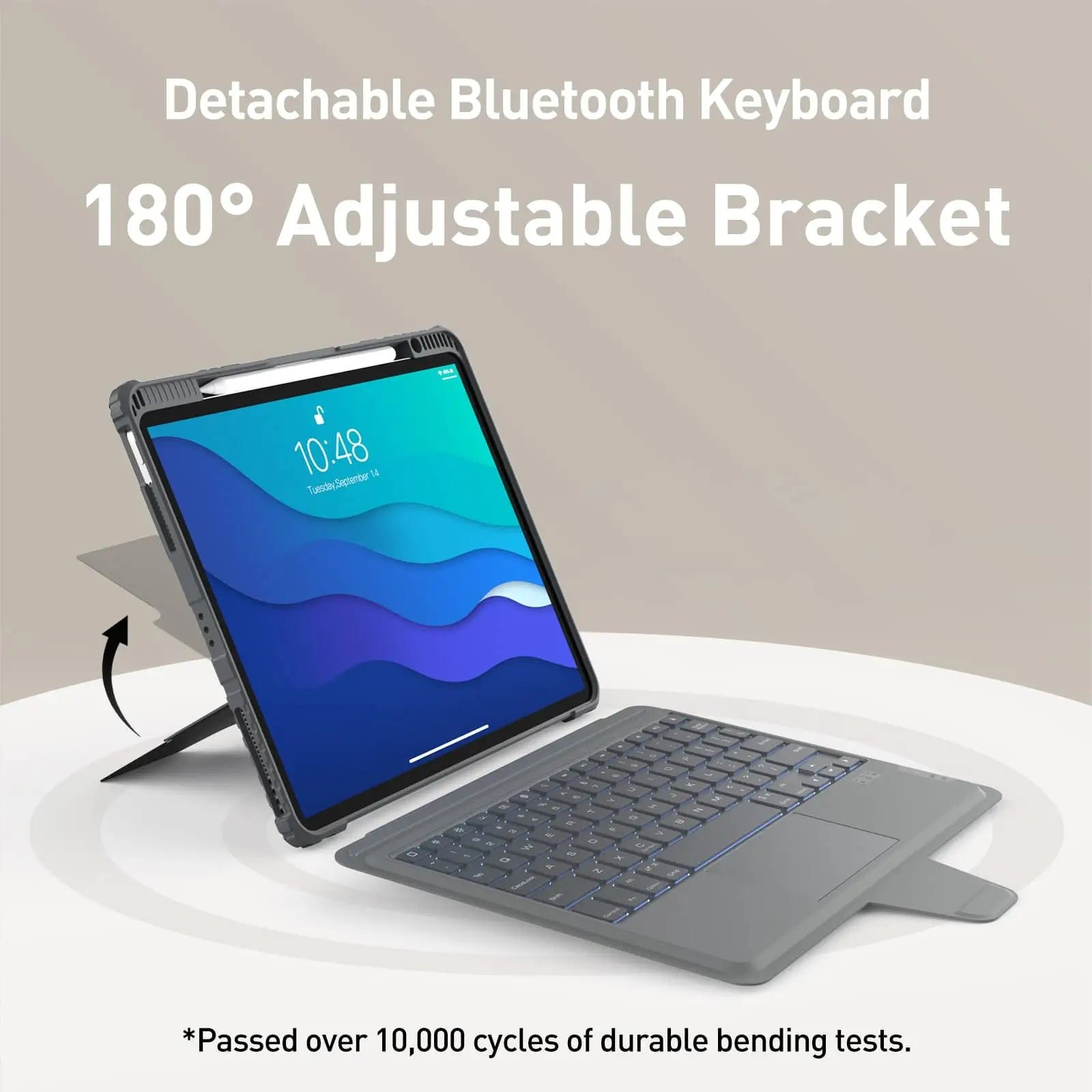 Shockproof cover for ipad removable cover tablet keyboard backlit case with camera protection for samsung Tab S9 FE+/S9 FE+ 5G