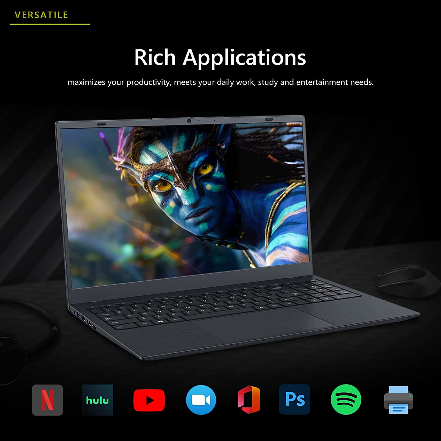 High Quality Intel N5095 brand new laptop 8GB Ram 256GB SSD Win11 Portable 15.6 Notebook Computer with Full Size Keyboard