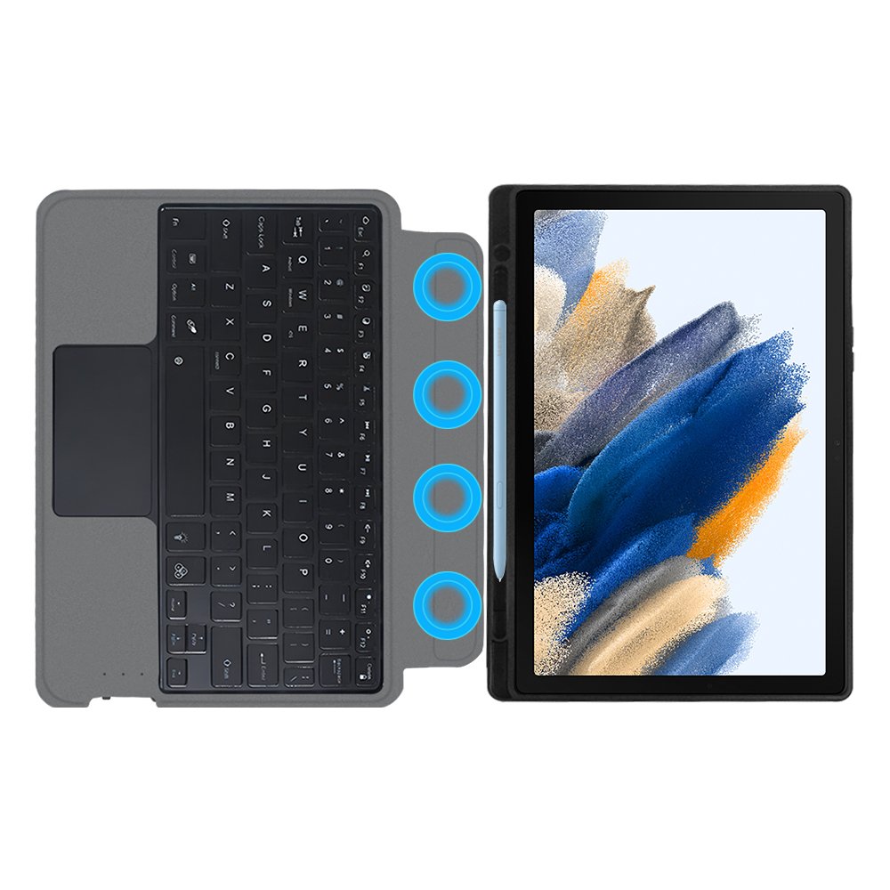 One-Piece Integrated Detachable wireless Keyboard case For Samsung Galaxy Tab A8 Magnetic Adsorption back touchpad wireless