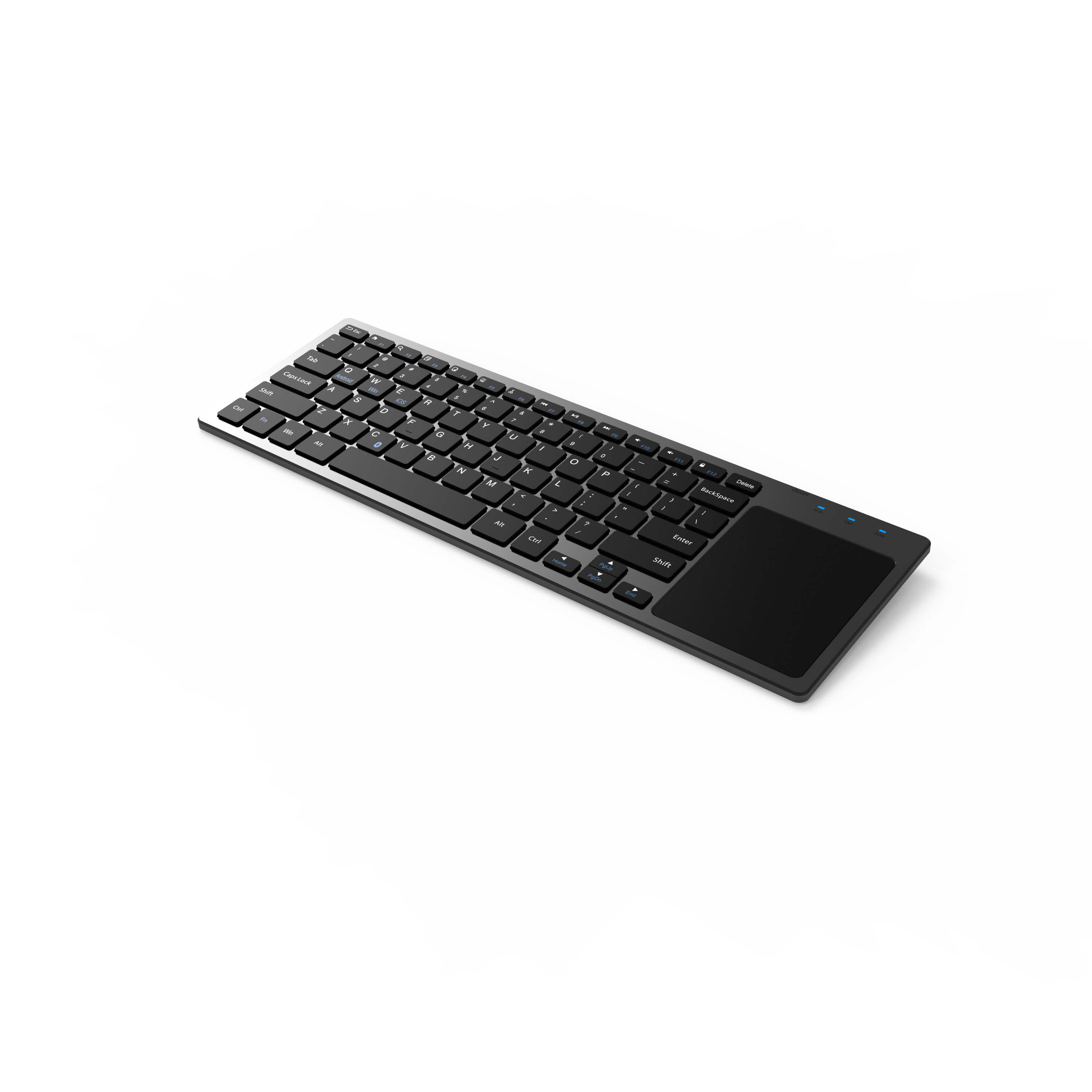 BT8005R Rechargeable Wireless Ultra Thin Bluetooth Keyboard With Touch Pad, Wireless Keyboard for Android ios windows devices