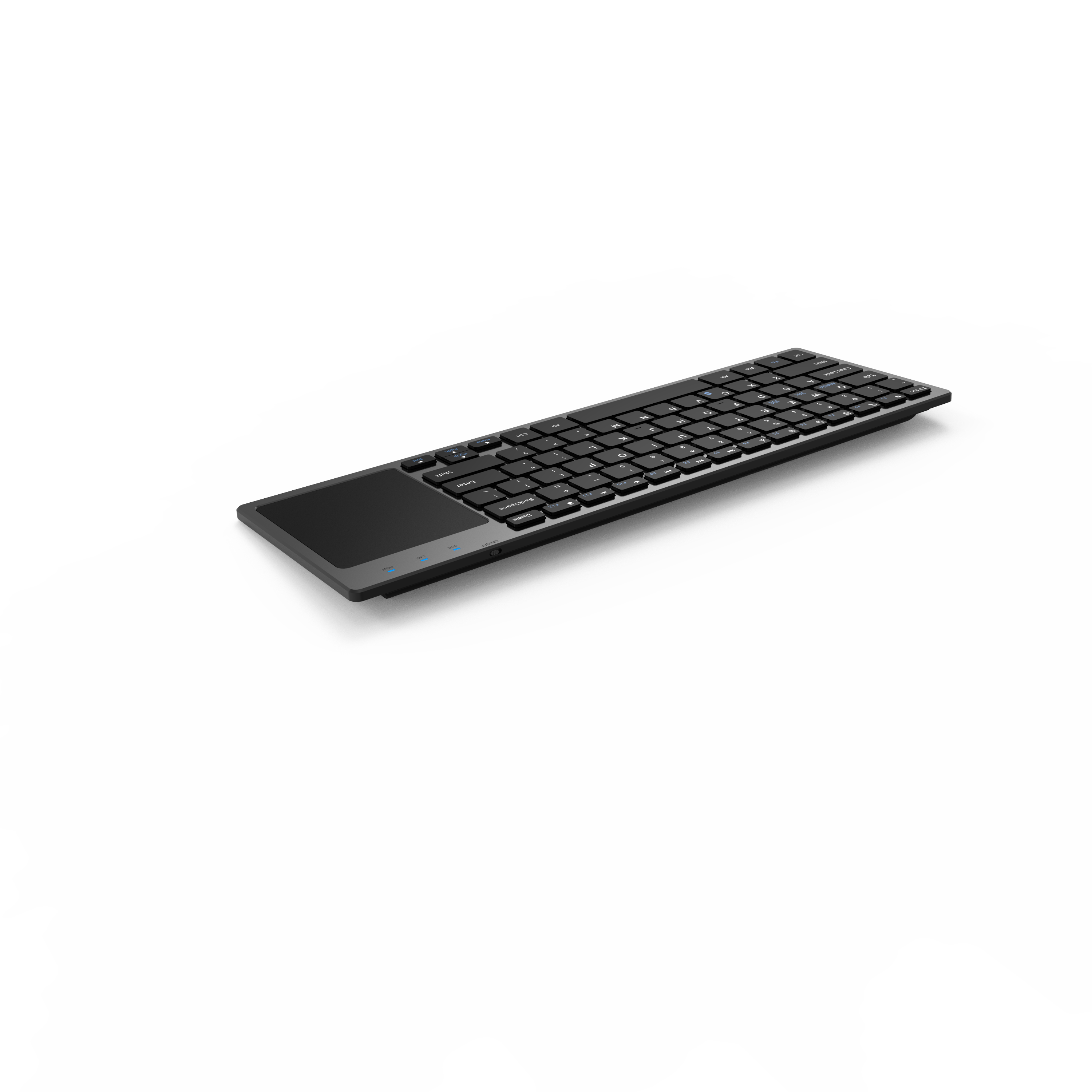 BT8005R Rechargeable Wireless Ultra Thin Bluetooth Keyboard With Touch Pad, Wireless Keyboard for Android ios windows devices