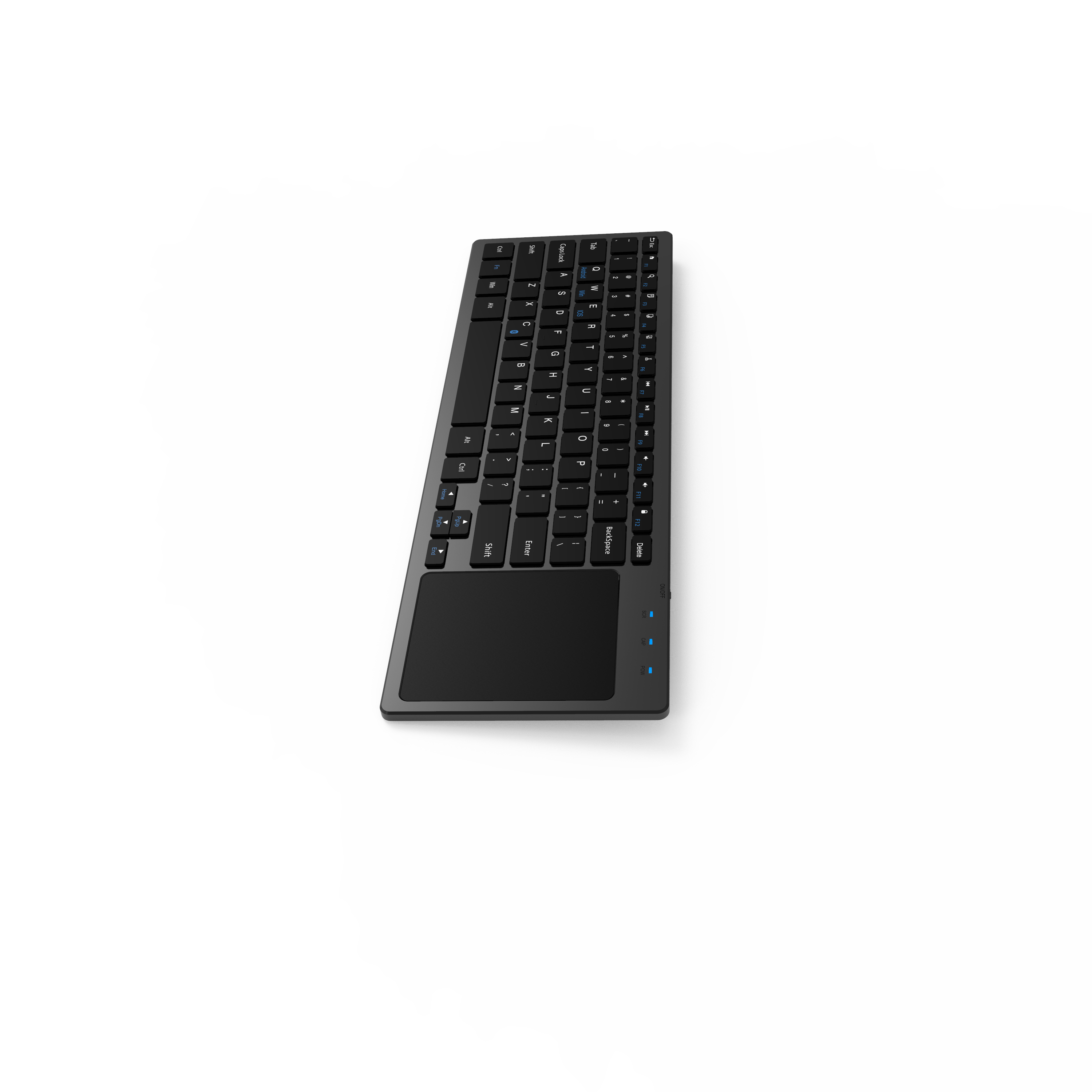 BT8005R Rechargeable Wireless Ultra Thin Bluetooth Keyboard With Touch Pad, Wireless Keyboard for Android ios windows devices