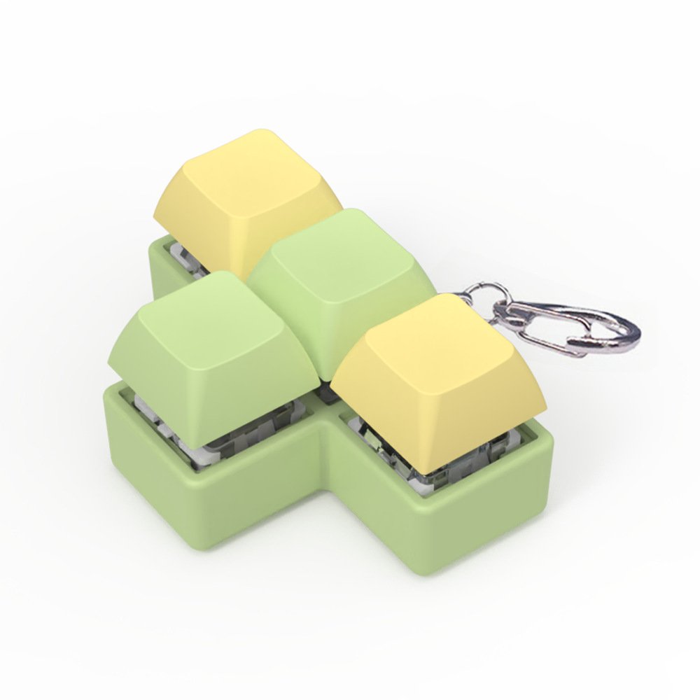 Manufacturer Personalized Wholesale Decompression Gift Colorful Metal Acrylic Luminous Button 3d Custom Keychain
