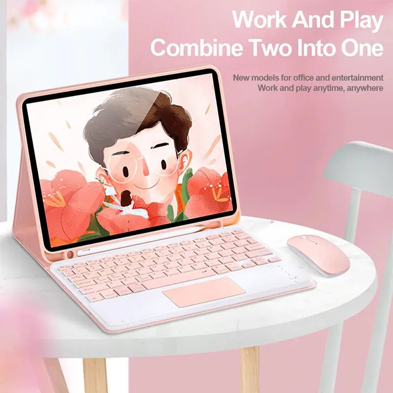 Wholesale PU Leather Stander For iPad Case + Keyboard 10.2 9th gen