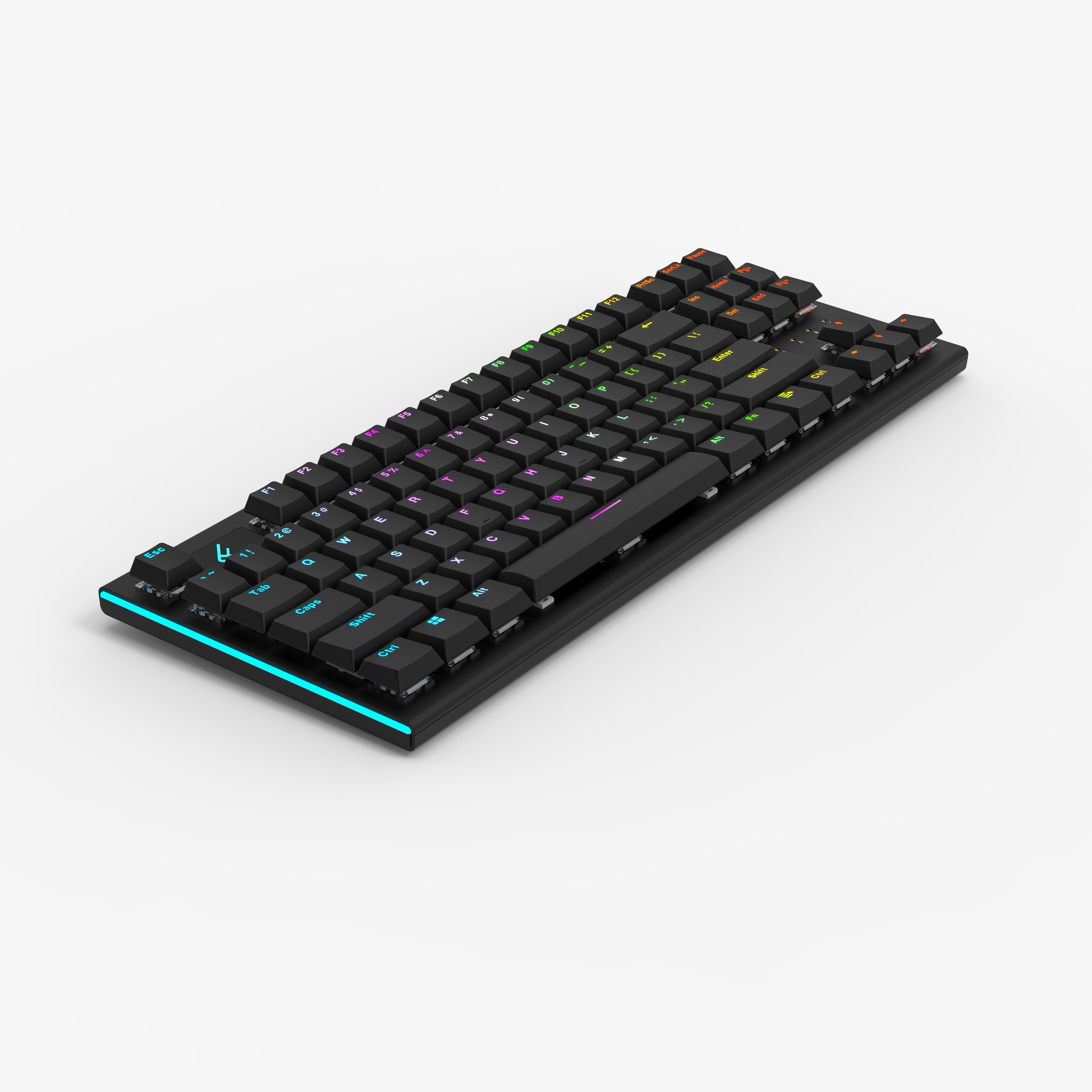 OEM Brand TKL Wireless Mechanical Gaming Keyboard Notebook 100% 456 RGB Desktop Q7 Gua Brown Switch Mechanical Keyboard