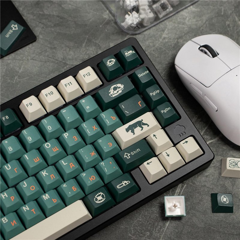 Silent Forest Theme Keyboard Keycaps Cherry Profile PBT 129/23 Keys Keycaps Cherry For MX Switch Mechanical Keyboard