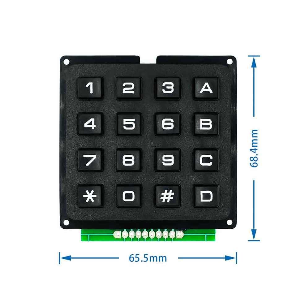 12 key 16 key 4 * 3 thin film switch keyboard 4 * 4 matrix array keyboard program signal control device for Arduino