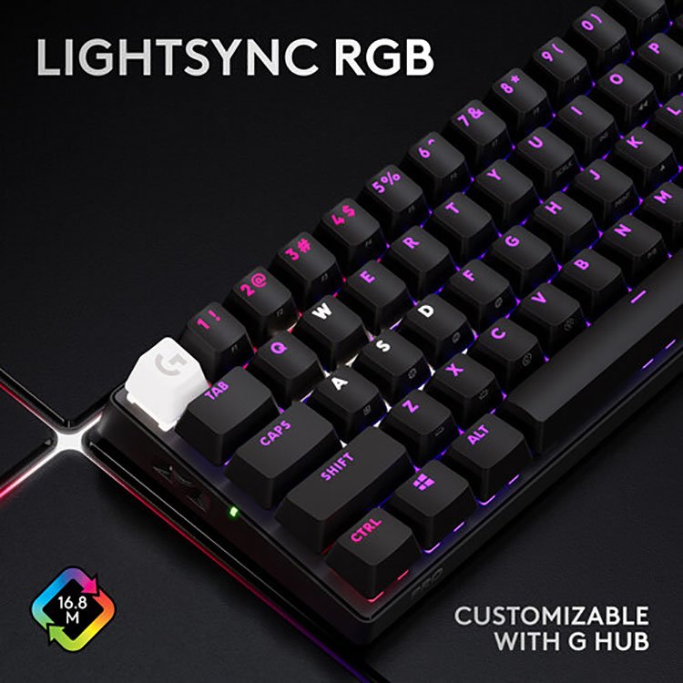 Small RGB Gaming Accessories 60 Percent Mechanical Keyboard Logitech G PRO X 60 LIGHTSPEED Wireless Gaming Keyboard
