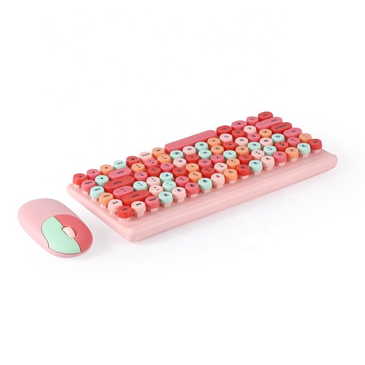 Colorful High Quality Office PC Computer 2.4G Wireless Keyboard and Mouse Set Combo Wireless Mouse and Keyboard