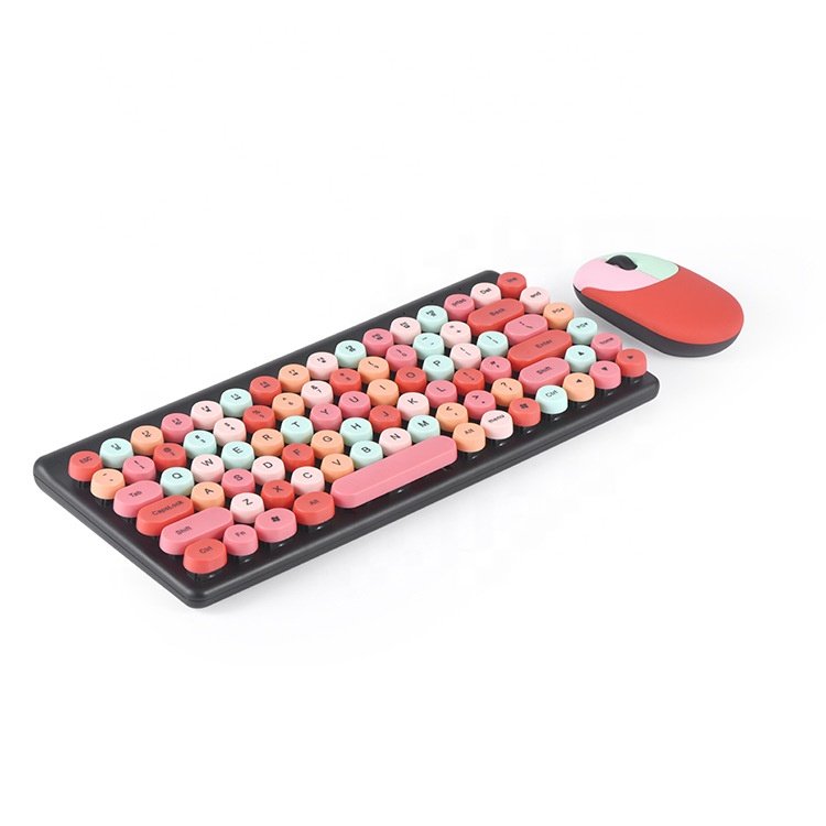 Colorful High Quality Office PC Computer 2.4G Wireless Keyboard and Mouse Set Combo Wireless Mouse and Keyboard