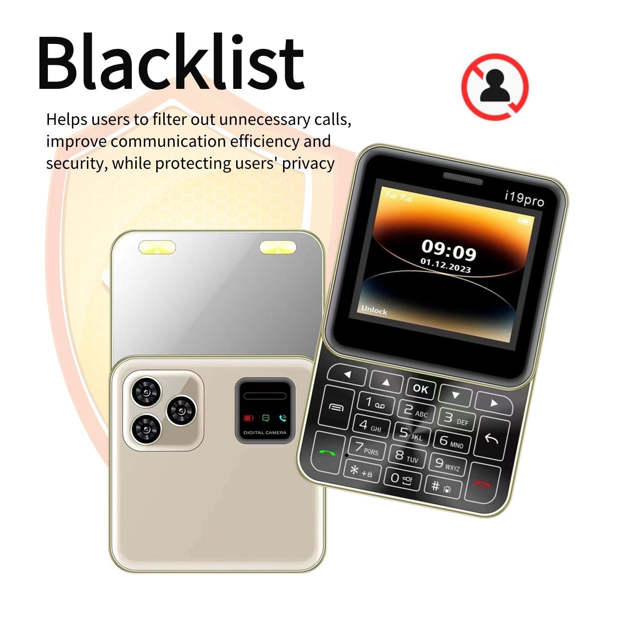 New Rotating Sliding Mini Phone with High Appearance Pocket, Personalized Phone, Elderly Button Machine