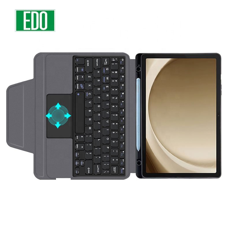 Soft Shell Keyboard Cover With Built-in Pen tray Integrated Magnetic wireless keyboard case For Tab A9 Plus