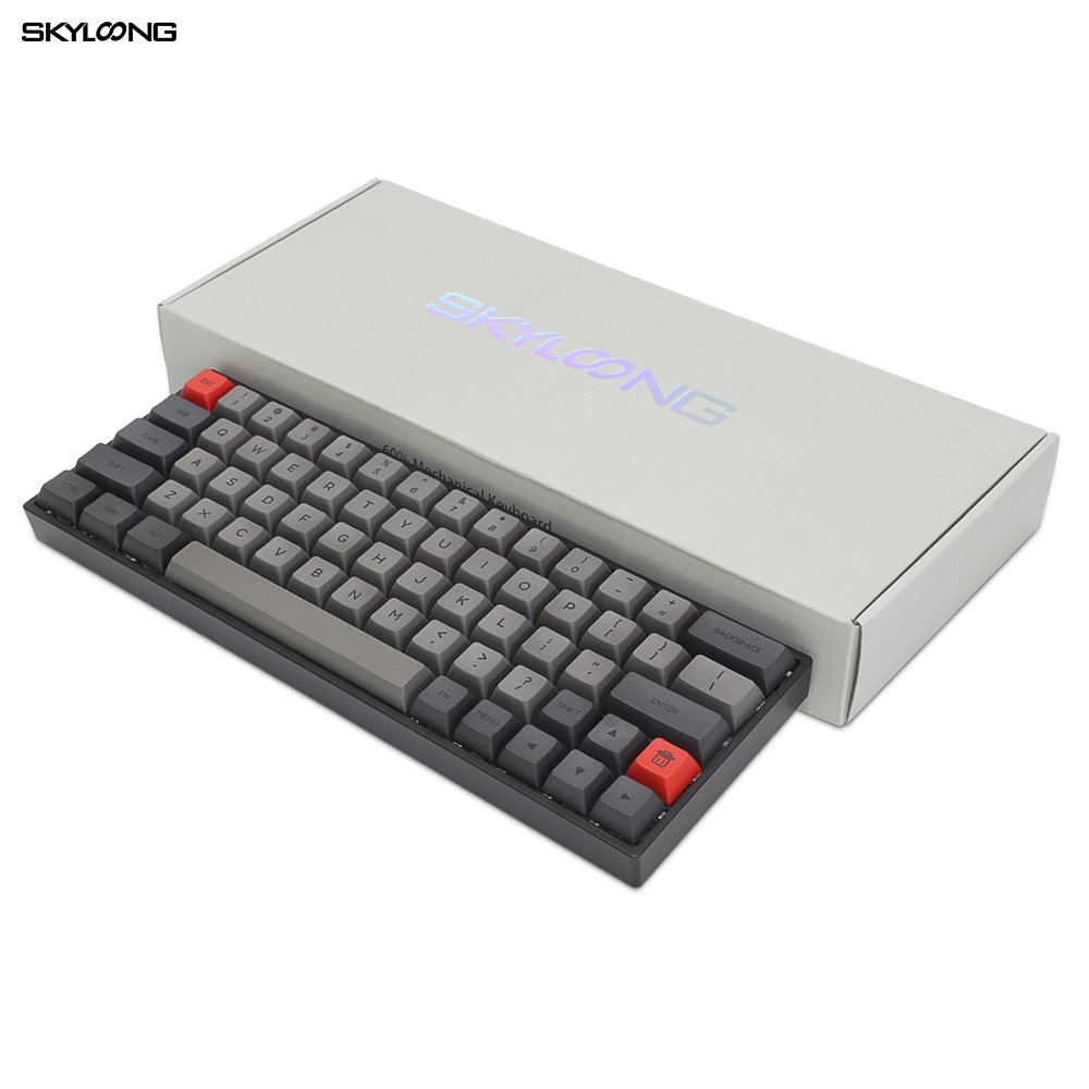 High-end hot sale skyloong sk64s gk64s RGB colorful 60% PBT dye-sub Gateron optical switch mechanical gaming keyboard