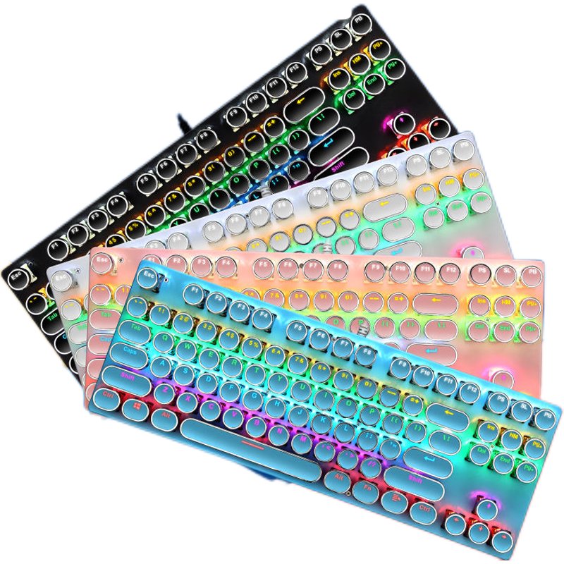 Retro typewriter mechanical keyboard mechanical keyboard typewriting wired keyboard