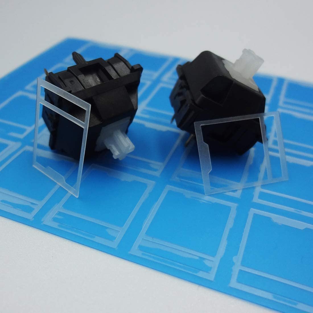 0.15mm Switch Films, 120pcs HTV+PC Double Layer Soft Material Film for MX Compatible Mechanical Keyboard Switches