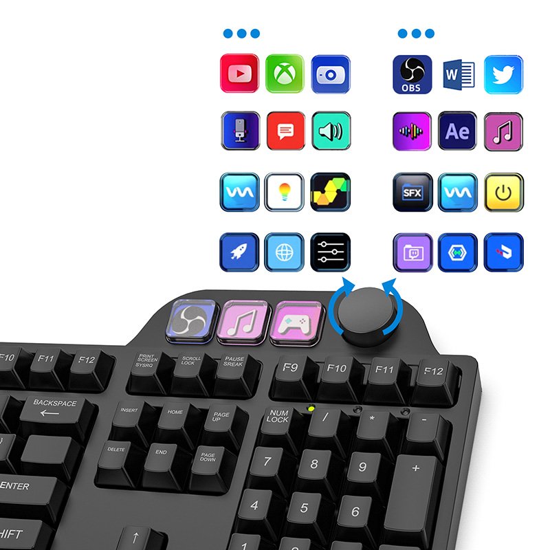 LCD key visual Customizable keyboard Gaming, office, macro keyboard solutions Stream Deck module embedded keyboard