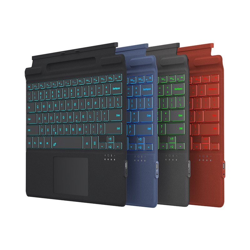For Microsoft Surface Pro 7 12.2 wireless Keyboard with touch pad and RGB Rainbow backlight keyboard tablet protect cover case