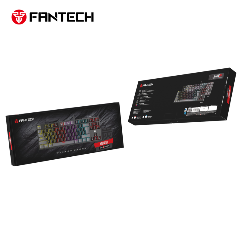 AMZ Hot Sale FANTECH MK876v2 ATOM87 2.4G Bluetooth Gaming Mechanical Keyboard