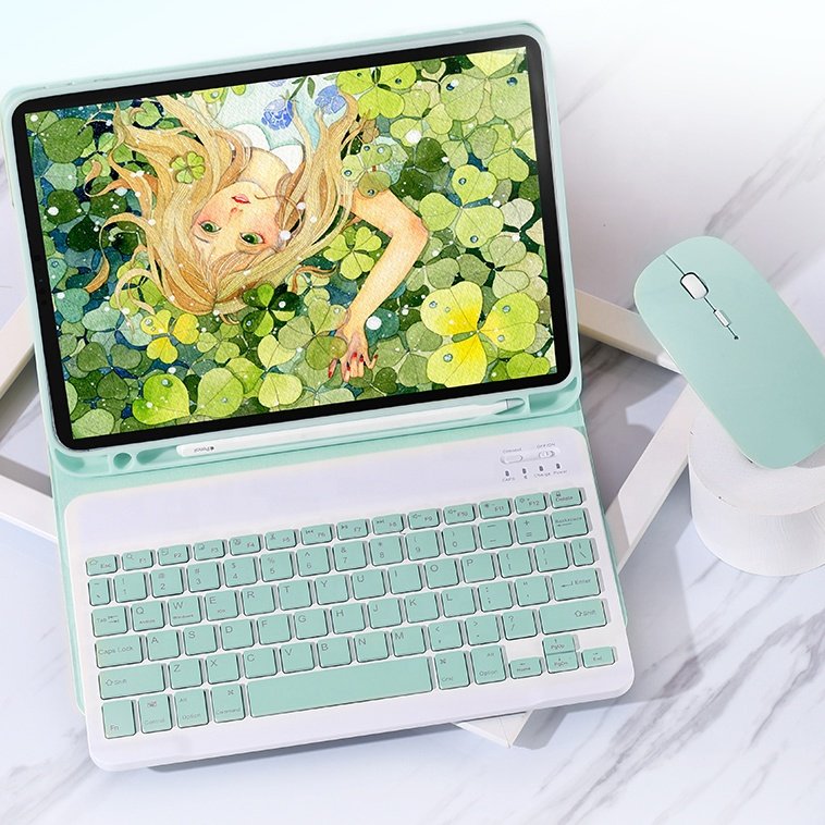 Slim Keyboard Case holster For iPad Pro 10.2 Inch 2020 Removable BT Wireless Keyboard Case Cover for iPad