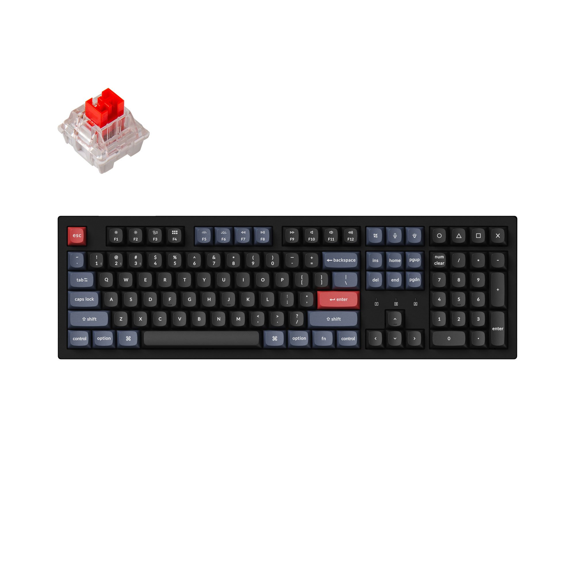 Keychron K10 Pro 100% White Backlight QMK/VIA Gaming Mechanical Keyboard for Mac