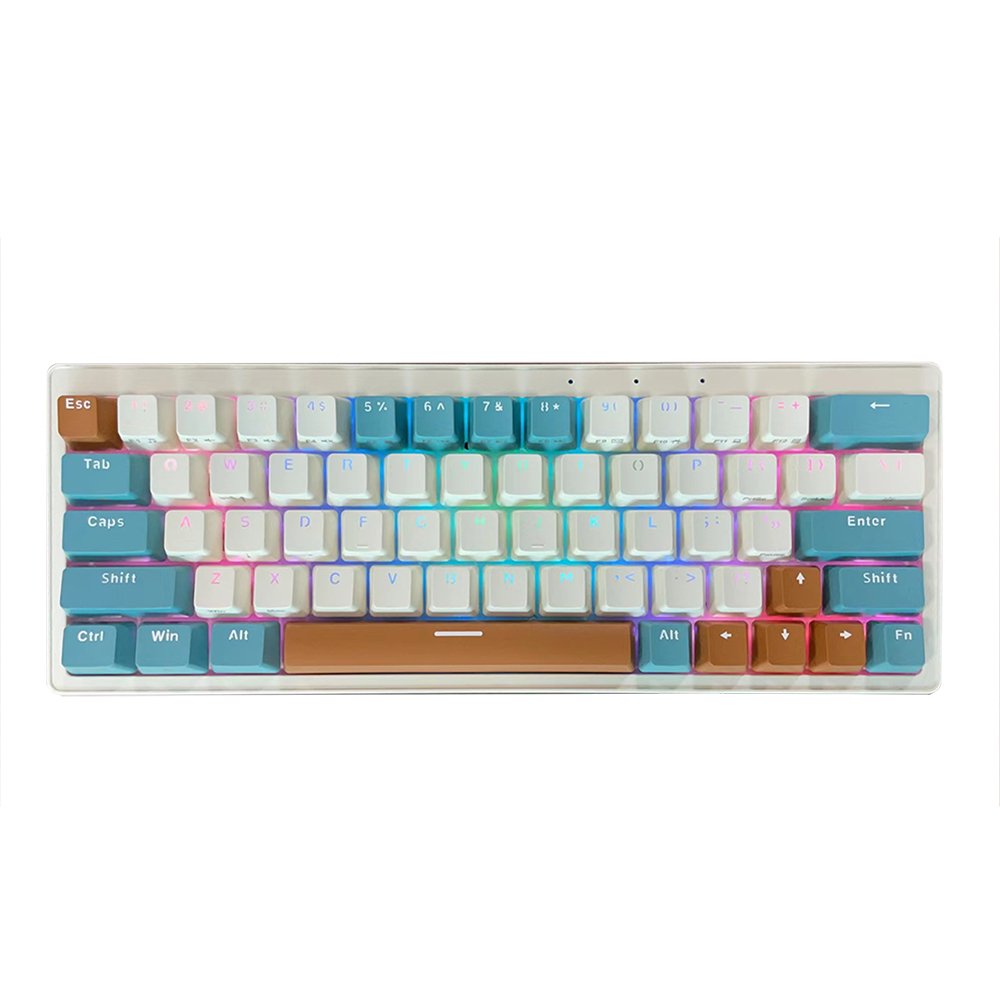 Hotswap Mechanical Gaming Keyboard 63 Keys Pink Switches RGB Backlit Keyboard for Gamer