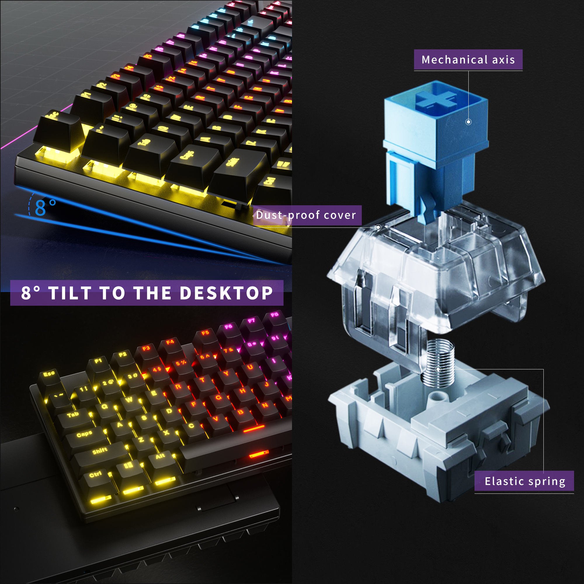 Hot Sale 87 Keys Computer Gaming Keyboard Teclado Mechanical Keyboard Usb Wired Computer Gaming Keyboard