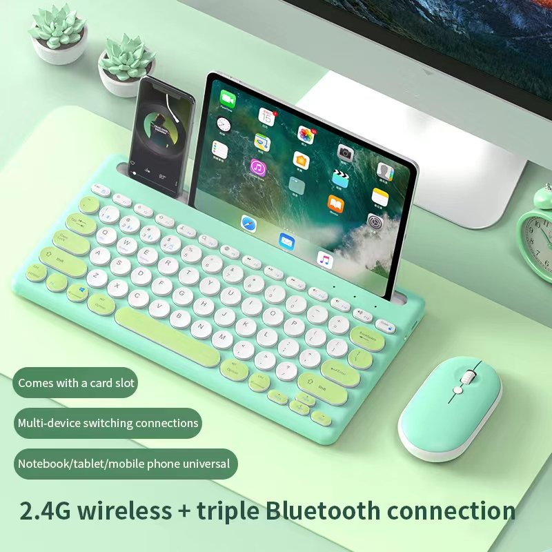 Custom Mini Keyboard Mouse Combos Slim Wireless Bluetooth Computer Gaming Keyboards Mouse combo For PC pad