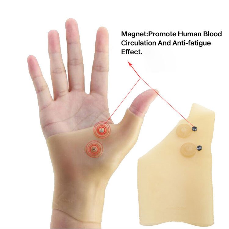 OLLAS Sebs Compression Wrist Guard Cover Finger Wrist Twist Fixed Female Magnet Gloves Hand Keyboard Hand Care Silicone Gloves