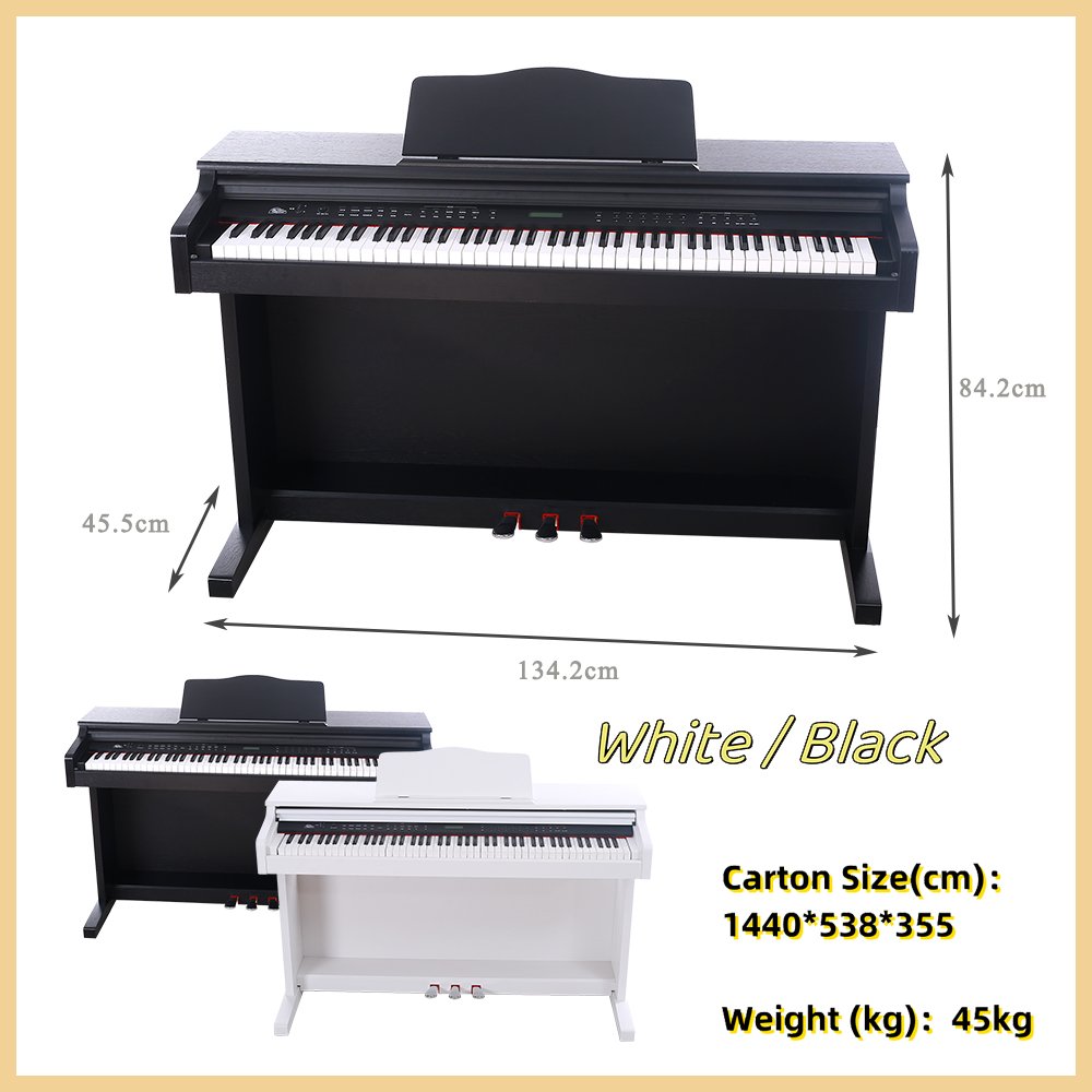 88-Key Standard Touch Keyboard Slide Cover Design Led Display Multi-Functional Learning Digital Piano YM-A30
