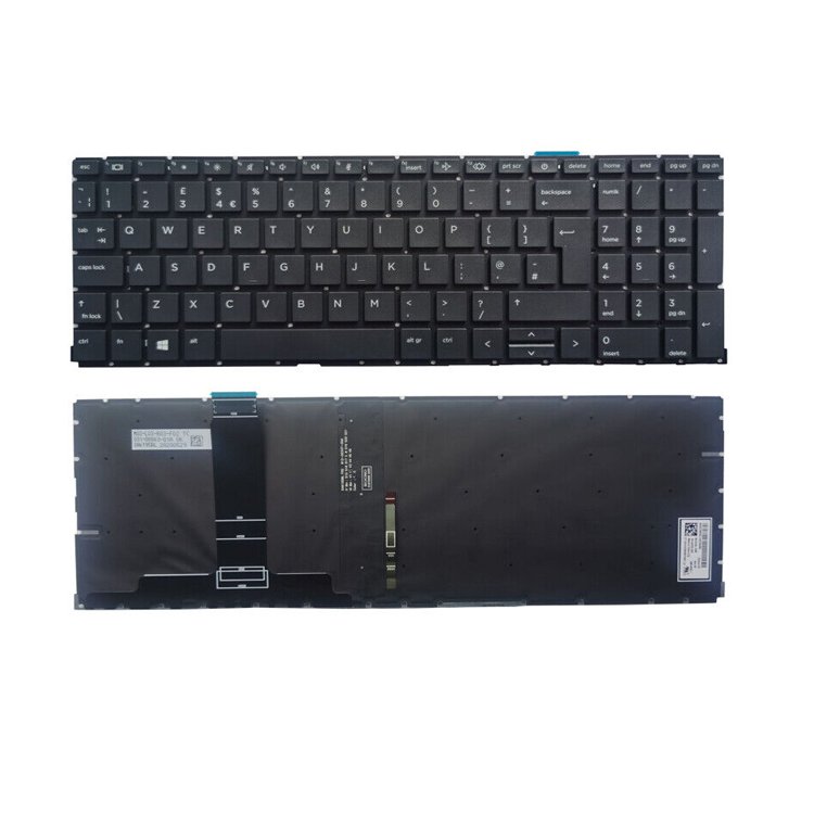HK-HHT Laptop Palmrest UK backlight Keyboard FOR HP ProBook 450 G8 455 G8 topcase