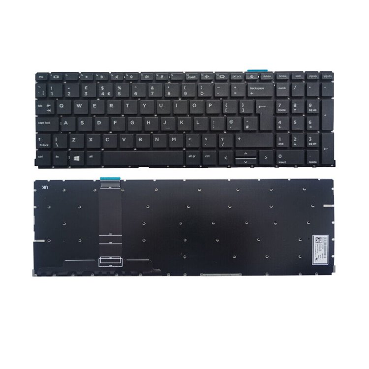 HK-HHT Laptop Palmrest UK backlight Keyboard FOR HP ProBook 450 G8 455 G8 topcase