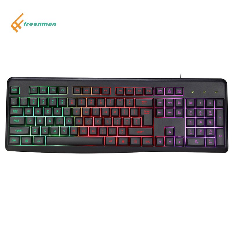 Freenmanory Metal Usb New Technology Desktop USB Type C Piano Keyboard Techno Techno Mobile RGB Wired Teclado Lenovo Gaming 3