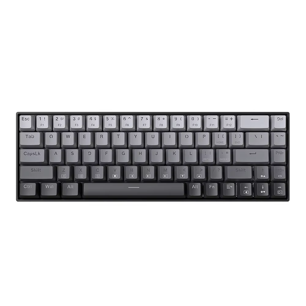 Hot Swappable 68 Keys Gaming Mechanical Keyboards RGB Red Switches Three Modes BT Rechargeable Wireless Mechanical Keyboards