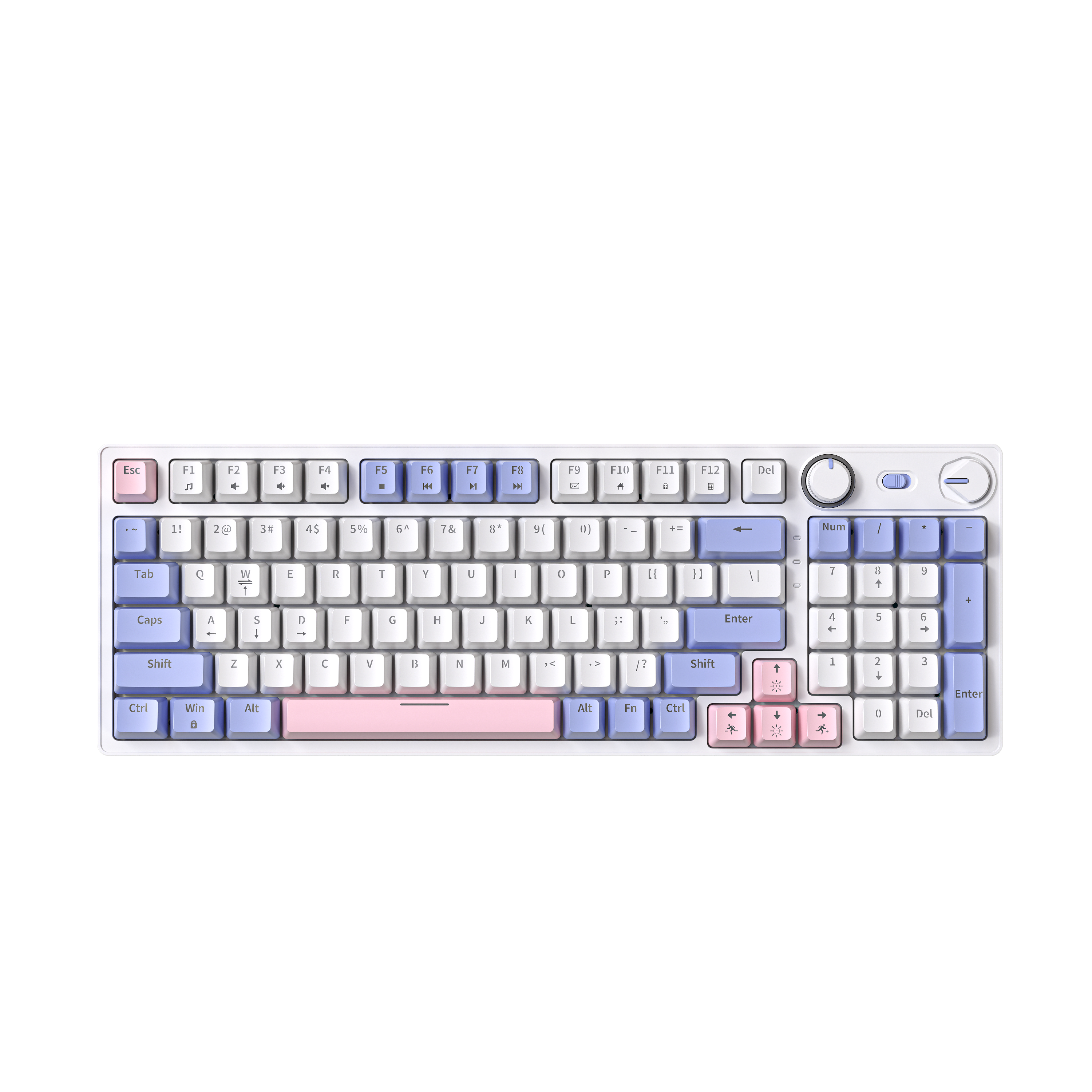 2024 Hot 3 Mode 2.4G BT Mechanical Keyboard Two-color Injection Molding Keycap Gaming Keyboard with Light