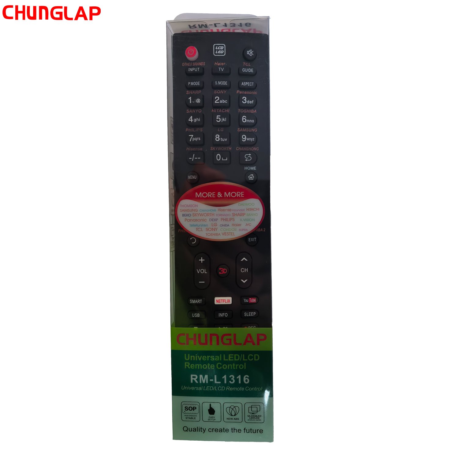 RM-L1316 All Brand LCD LED HDTV 3D Smart Universal TV Remote Control RM-L1316