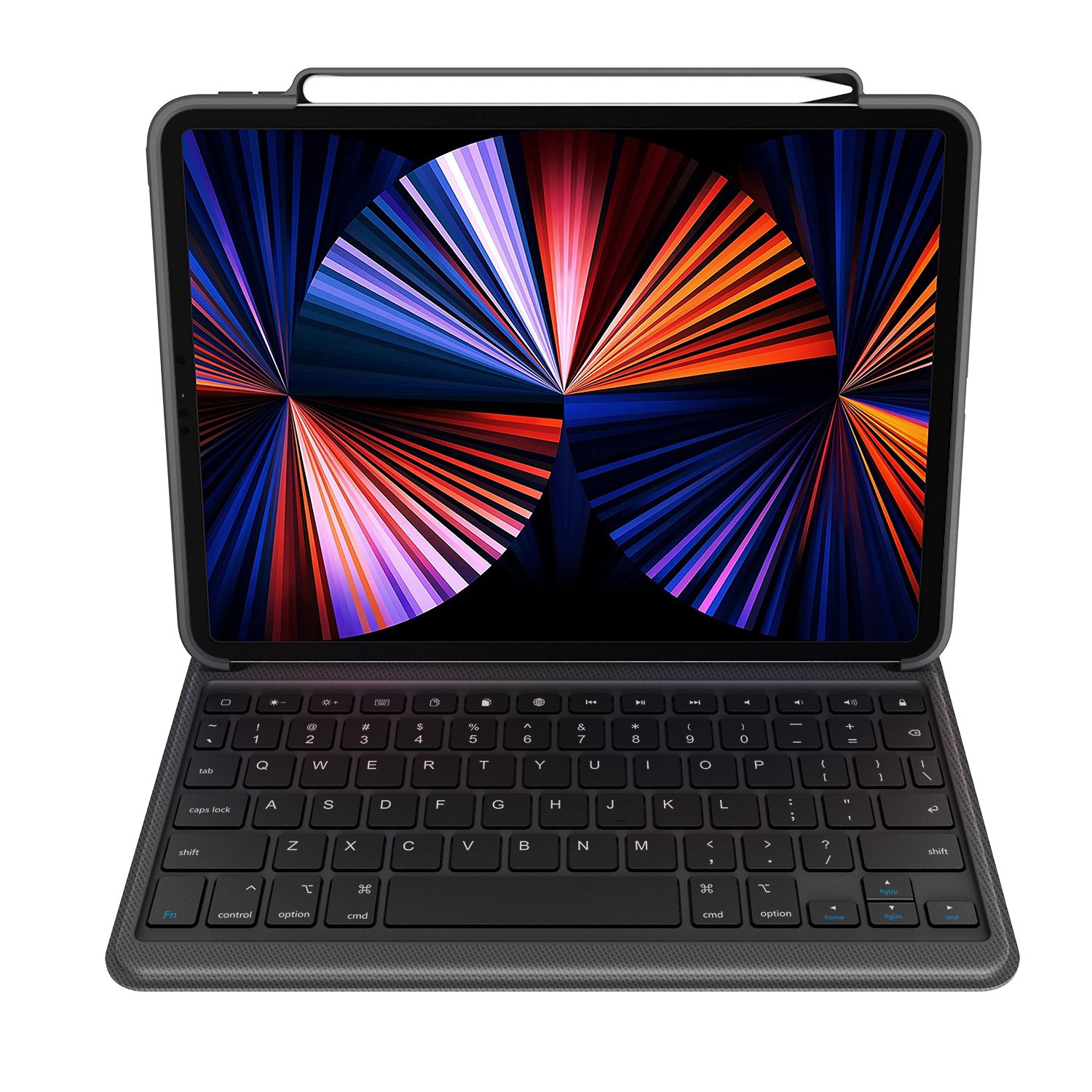 New Integrated Smart Shockproof Waterproof Pencil holder Wireless Keyboard case for iPad Pro 12.9 inch 2024 2020 2018