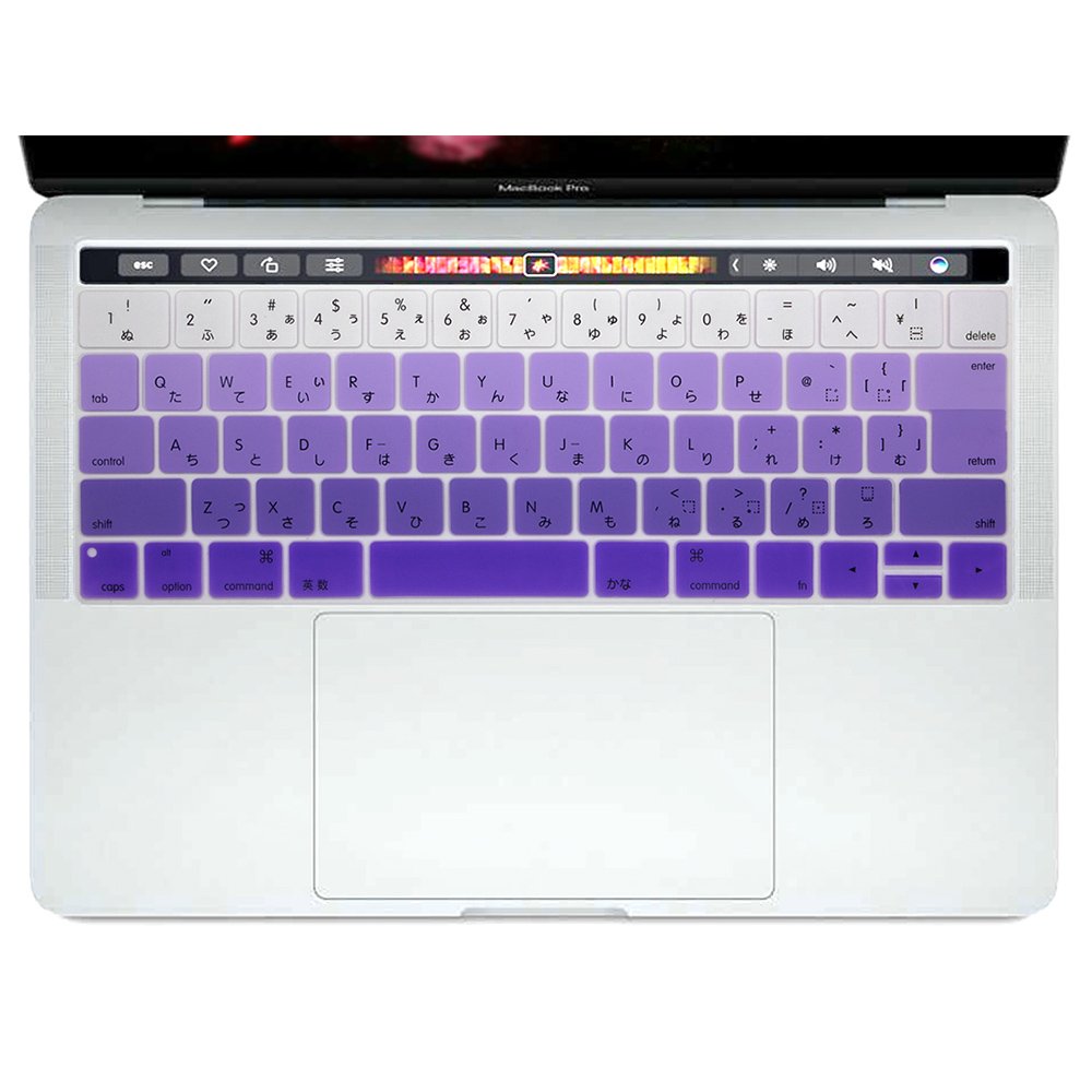 Waterproof Rainbow Japan Version Japanese Keyboard Cover Protector For Macbook new pro 13 Touch Bar keyboard cover laptop
