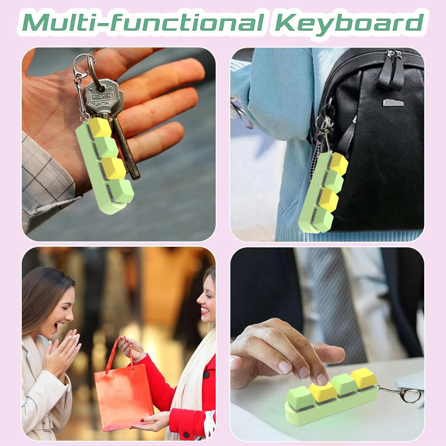DIY Keyboard Key Toy Finger Keyboard Caps Toy Fun Toys For Anxiety Decompression