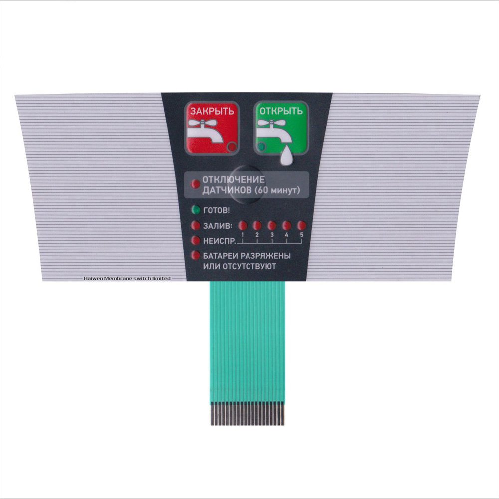 Customized graphic overlay control led membrane switch