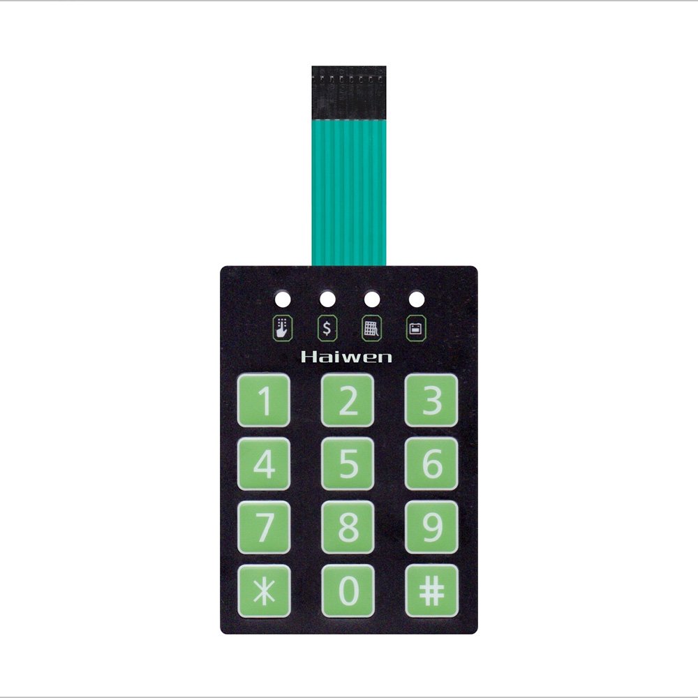 Customized graphic overlay control led membrane switch