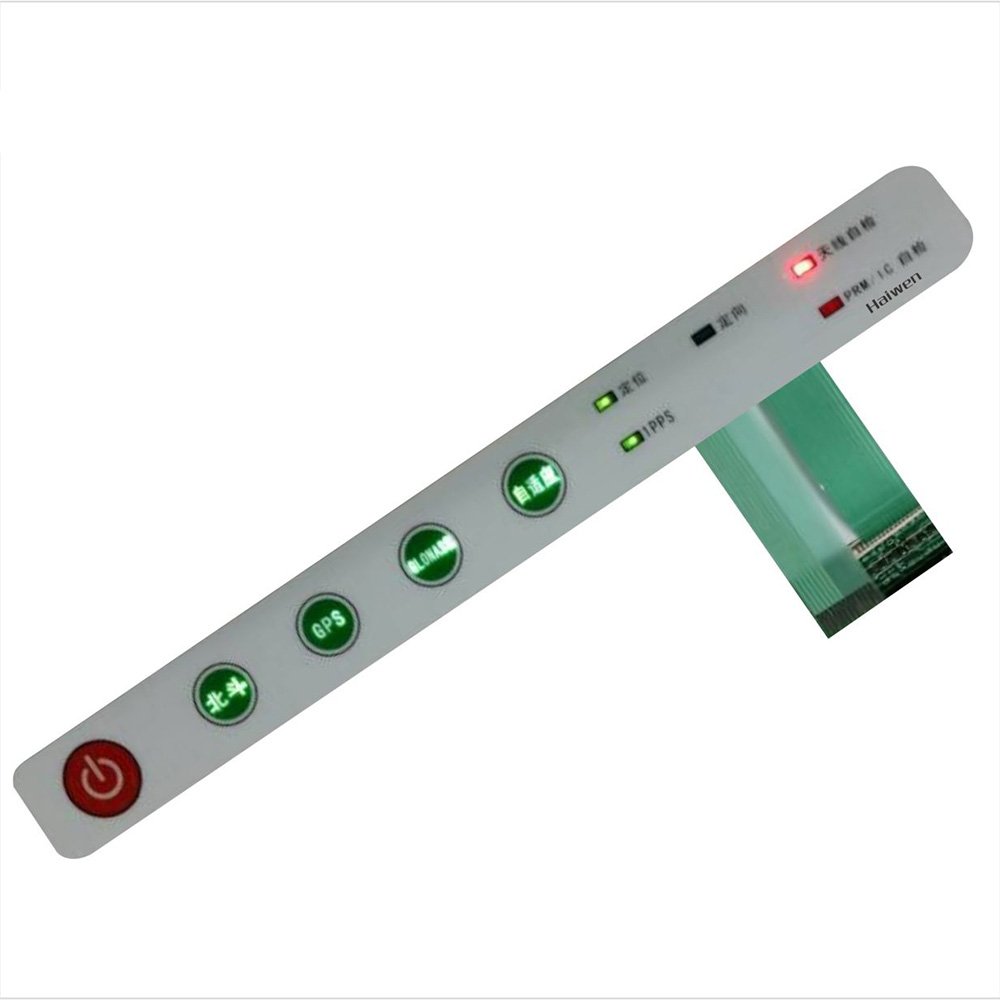 Customized graphic overlay control led membrane switch