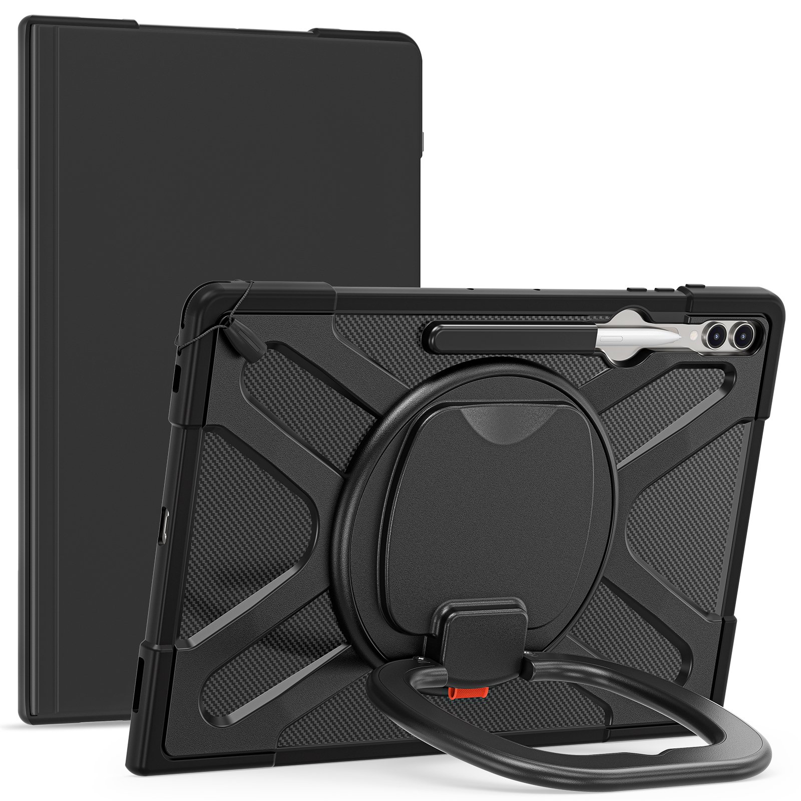 TPU rugged Tablet Cover For Samsung Tab S9 Ultra X910 X916 X918U S8 Ultra X900 With Handle Kickstand Support Wireless keyboard