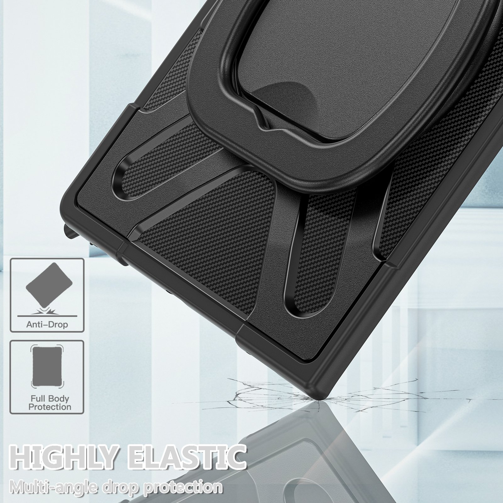 TPU rugged Tablet Cover For Samsung Tab S9 Ultra X910 X916 X918U S8 Ultra X900 With Handle Kickstand Support Wireless keyboard