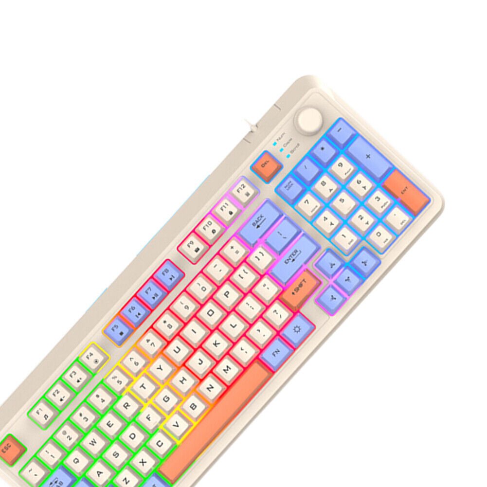 Luminous Keyboard RGB Light Wired Keypad 94 Keys for Notebook Laptop Desktop