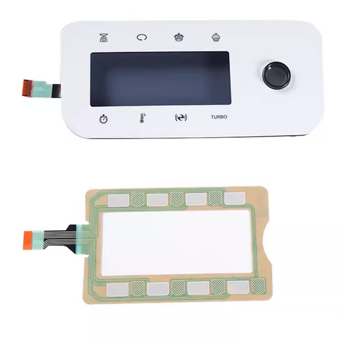 Hot selling Custom PET/PC membrane keypad graphic overlay design touch panel switch with Transparent clear window